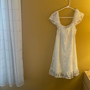 Elegant White Lace Dress